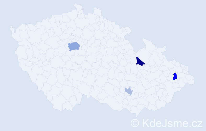 Příjmení: 'Caputo', počet výskytů 7 v celé ČR