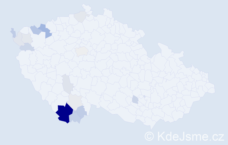 Příjmení: 'Salzerová', počet výskytů 42 v celé ČR