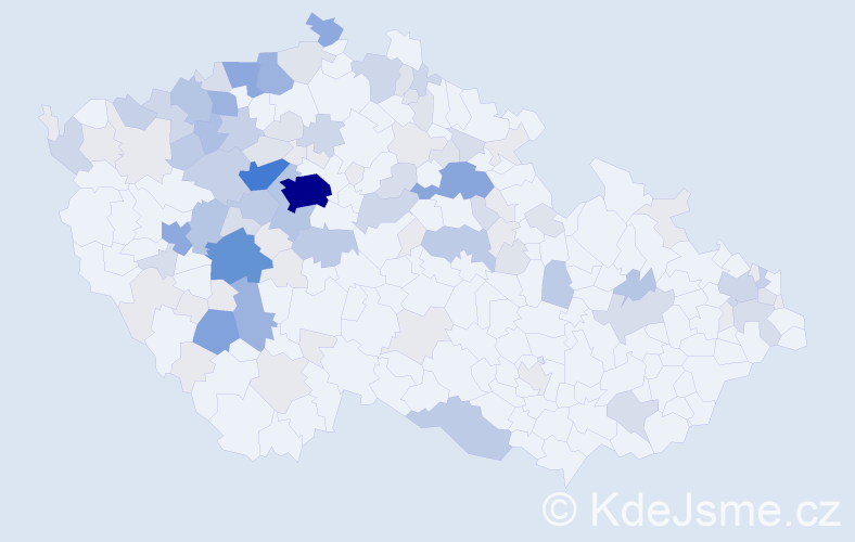 Příjmení: 'Bryndová', počet výskytů 397 v celé ČR