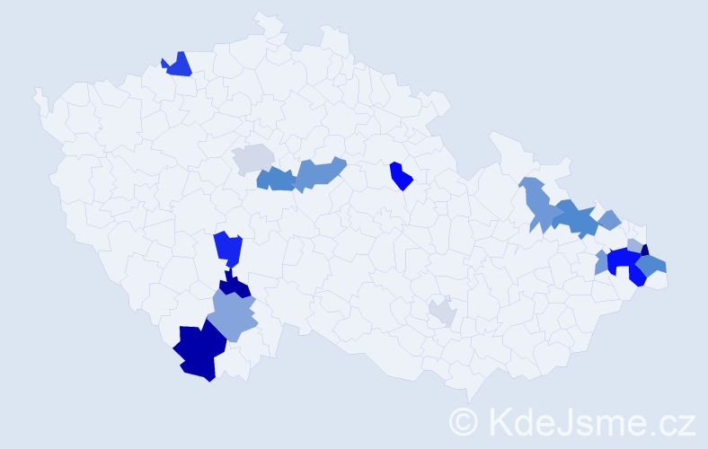 Příjmení: 'Buczek', počet výskytů 34 v celé ČR