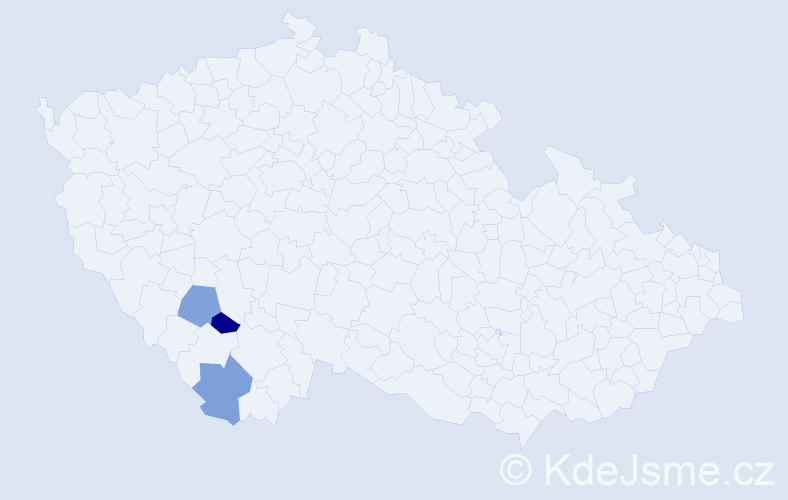 Příjmení: 'Bédáková', počet výskytů 3 v celé ČR