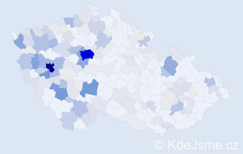 Příjmení: 'Benedikt', počet výskytů 564 v celé ČR