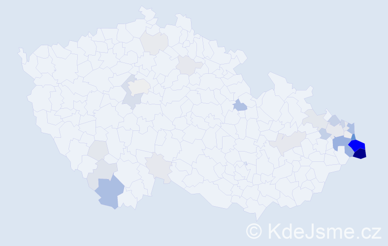 Příjmení: 'Kukuczka', počet výskytů 126 v celé ČR