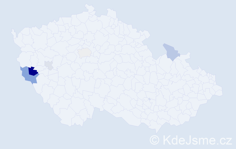 Příjmení: 'Neumeierová', počet výskytů 8 v celé ČR