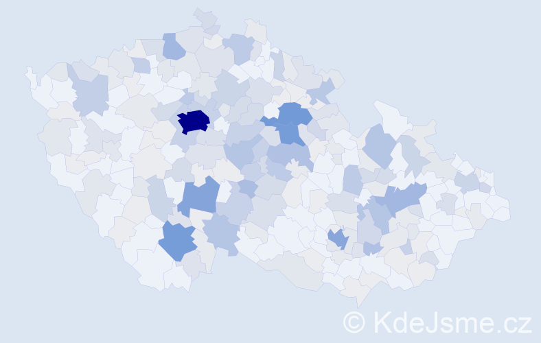 Příjmení: 'Hanousek', počet výskytů 859 v celé ČR