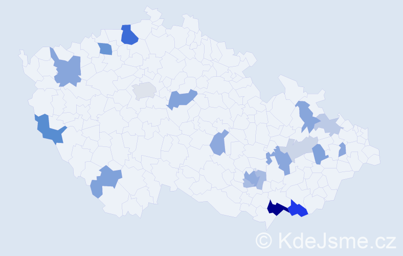 Příjmení: 'Müllnerová', počet výskytů 43 v celé ČR