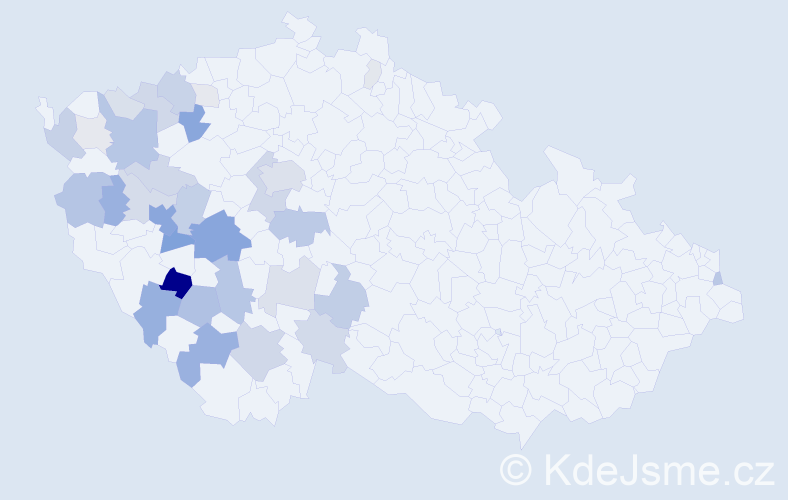 Příjmení: 'Metlička', počet výskytů 127 v celé ČR
