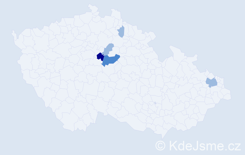Příjmení: 'Stražáková', počet výskytů 9 v celé ČR