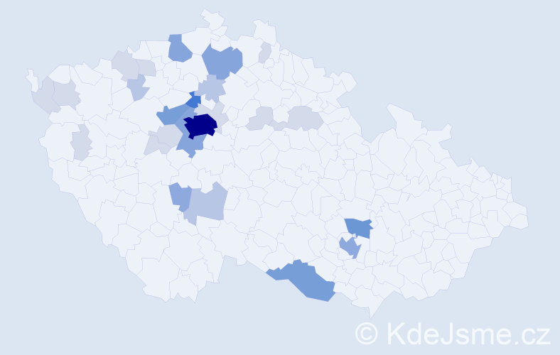 Příjmení: 'Podrabská', počet výskytů 77 v celé ČR