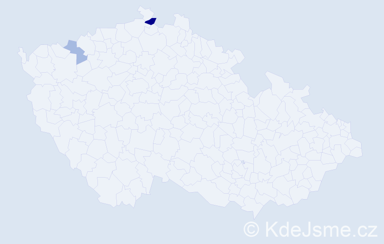 Příjmení: 'Kudlovský', počet výskytů 4 v celé ČR