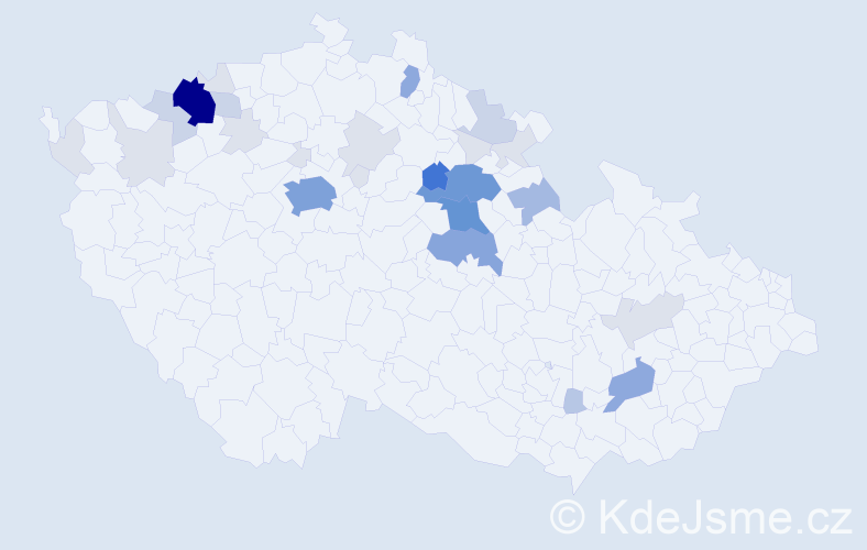 Příjmení: 'Lednová', počet výskytů 105 v celé ČR
