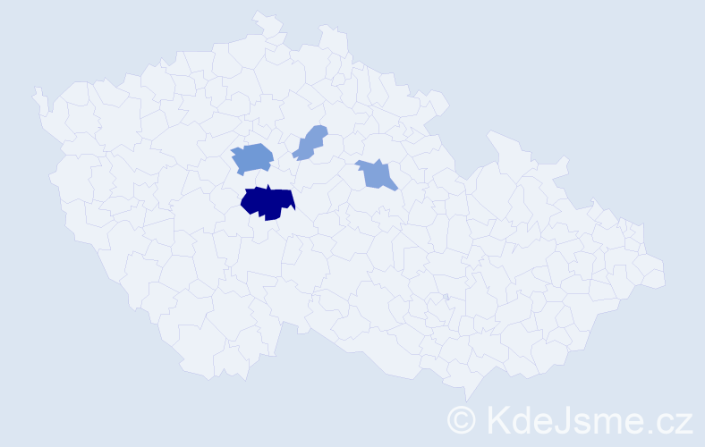 Příjmení: 'Vitejčková', počet výskytů 22 v celé ČR