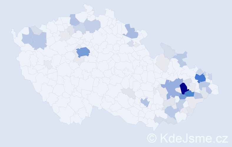 Příjmení: 'Perutková', počet výskytů 289 v celé ČR