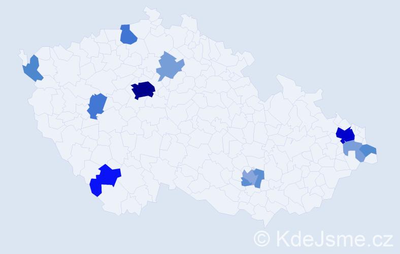 Příjmení: 'Ma', počet výskytů 44 v celé ČR