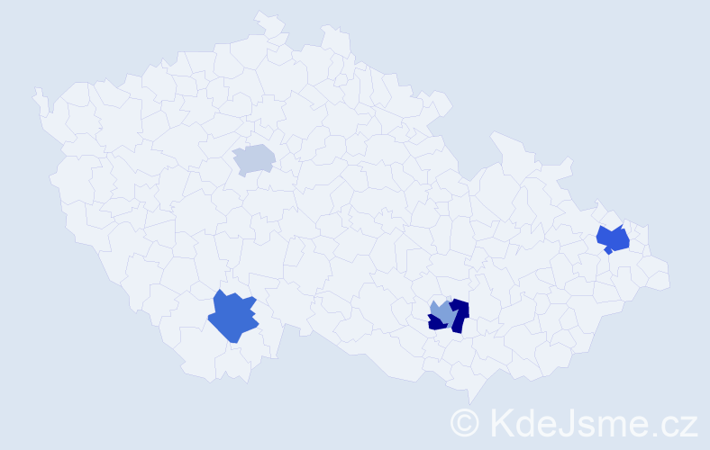 Příjmení: 'Matos', počet výskytů 6 v celé ČR