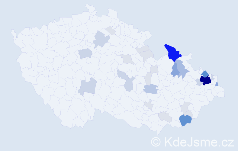 Příjmení: 'Kozubová', počet výskytů 112 v celé ČR