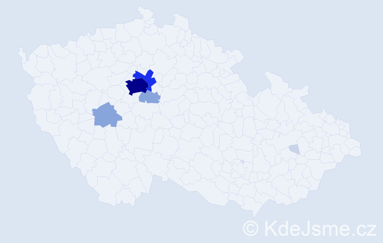 Příjmení: 'Enc', počet výskytů 29 v celé ČR