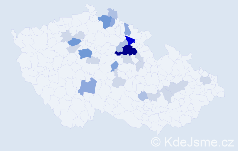 Příjmení: 'Strunová', počet výskytů 76 v celé ČR