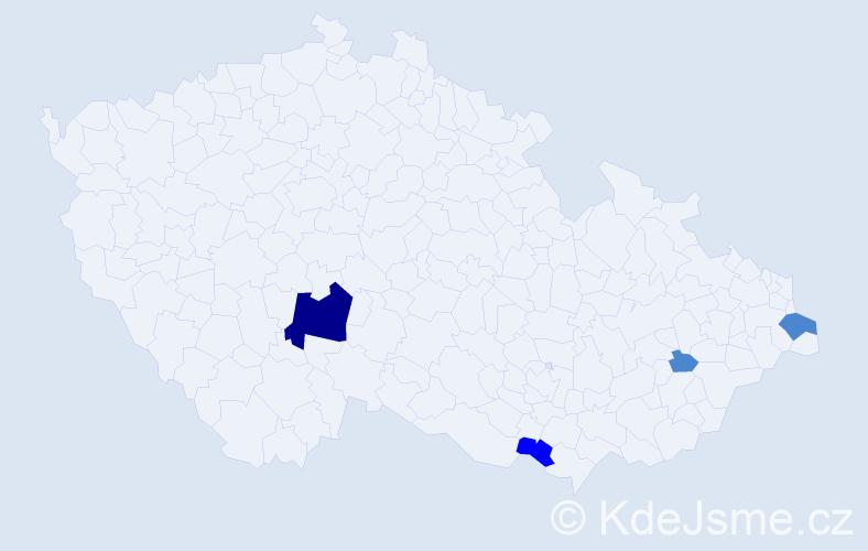 Příjmení: 'Cigaň', počet výskytů 7 v celé ČR
