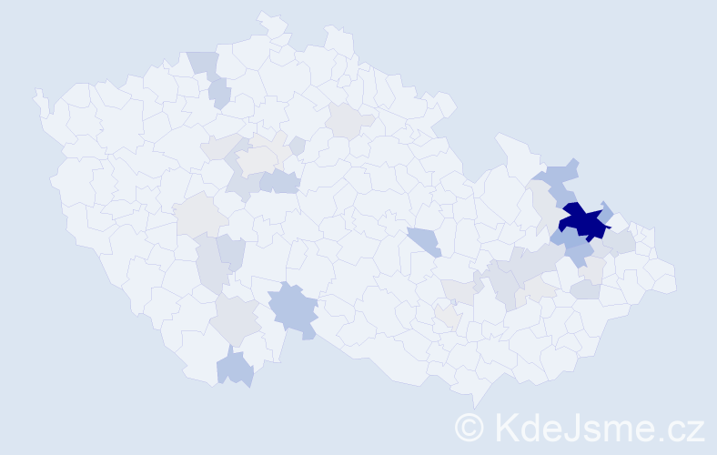 Příjmení: 'Mošová', počet výskytů 154 v celé ČR