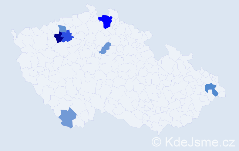 Příjmení: 'Matunák', počet výskytů 17 v celé ČR