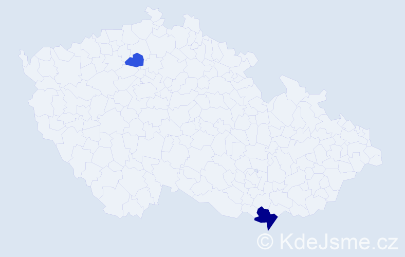 Příjmení: 'Rehárik', počet výskytů 4 v celé ČR