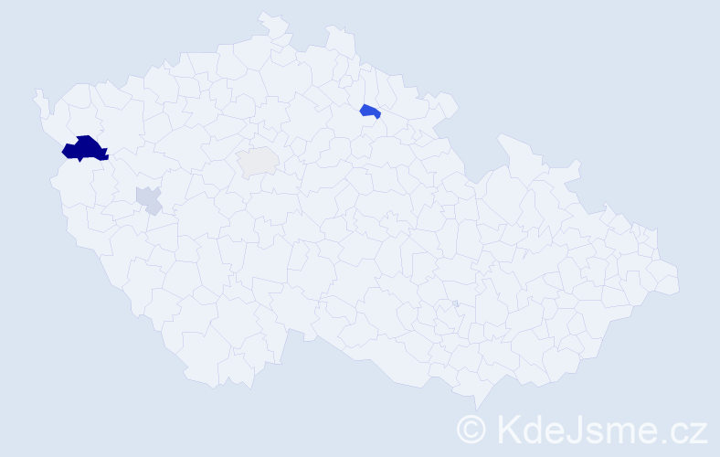 Příjmení: 'Richtersová', počet výskytů 6 v celé ČR