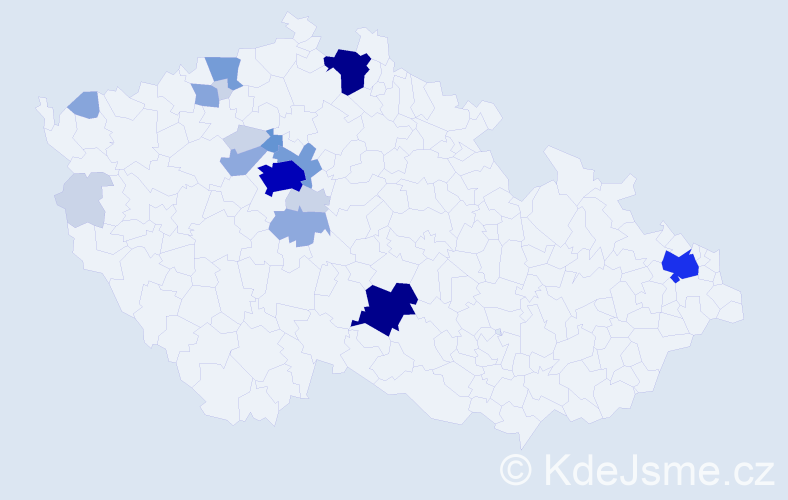 Příjmení: 'Kaliášová', počet výskytů 74 v celé ČR