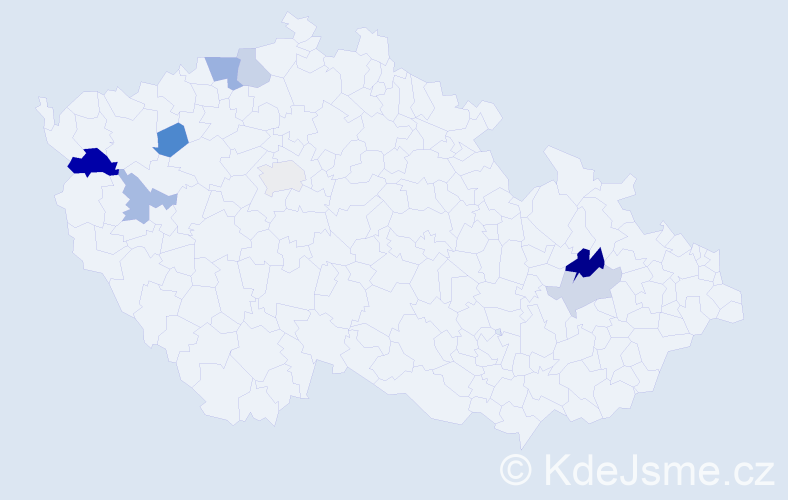 Příjmení: 'Draxlová', počet výskytů 13 v celé ČR