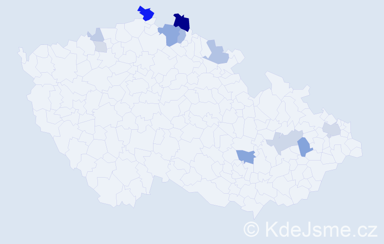 Příjmení: 'Wildner', počet výskytů 33 v celé ČR