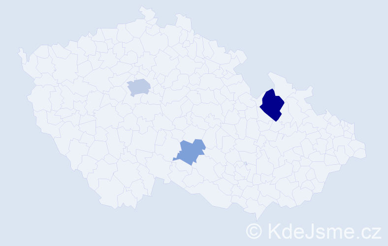 Příjmení: 'Zbela', počet výskytů 7 v celé ČR