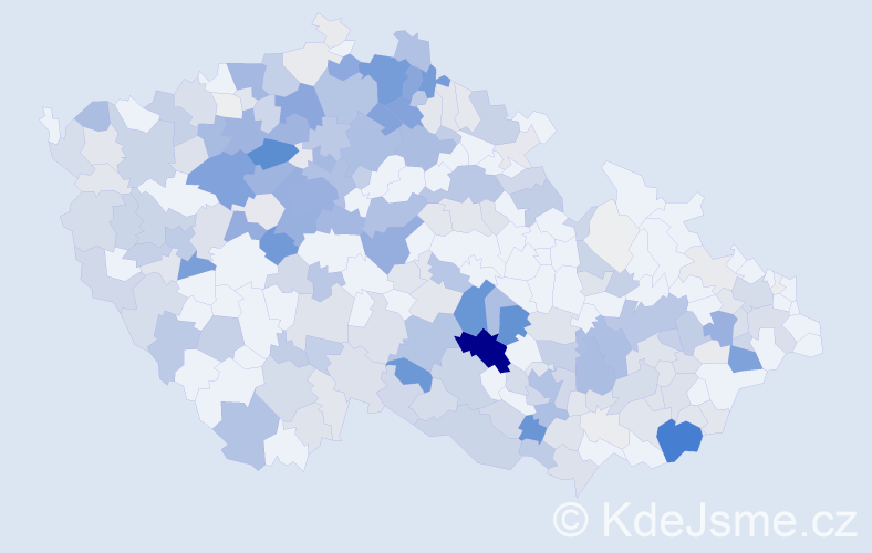 Příjmení: 'Bradáč', počet výskytů 1202 v celé ČR