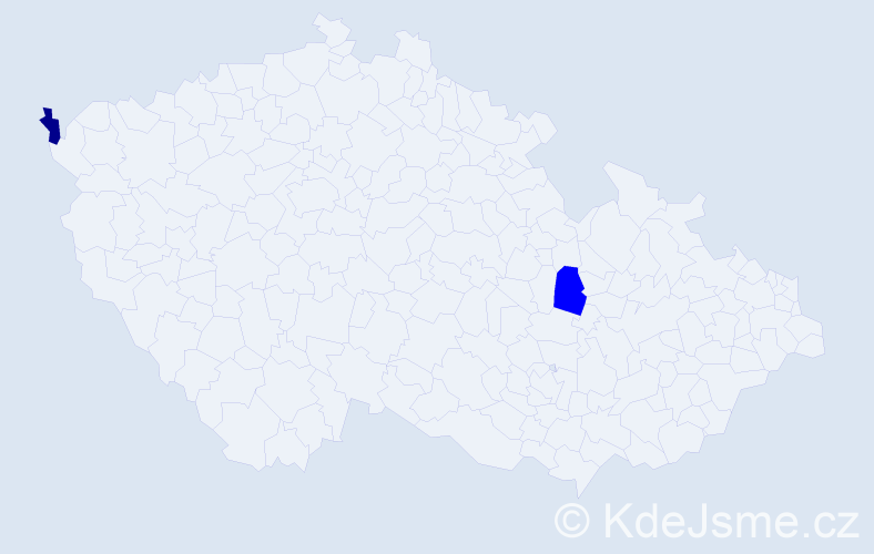 Příjmení: 'Turian', počet výskytů 3 v celé ČR