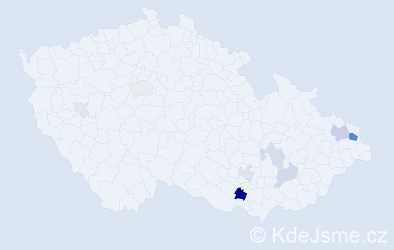 Příjmení: 'Gröbnerová', počet výskytů 23 v celé ČR