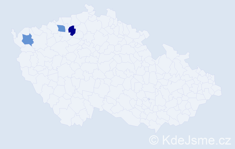 Příjmení: 'Kumpe', počet výskytů 3 v celé ČR