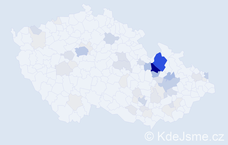 Příjmení: 'Krňávek', počet výskytů 239 v celé ČR