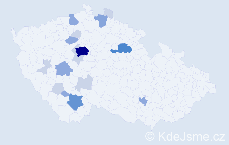 Příjmení: 'Palinkash', počet výskytů 44 v celé ČR