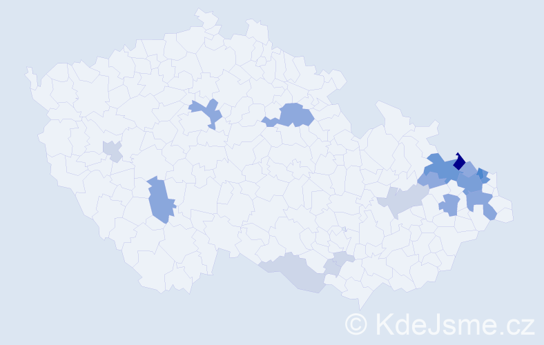 Příjmení: 'Lamlová', počet výskytů 56 v celé ČR