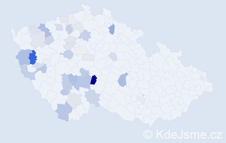 Příjmení: 'Krajíc', počet výskytů 101 v celé ČR