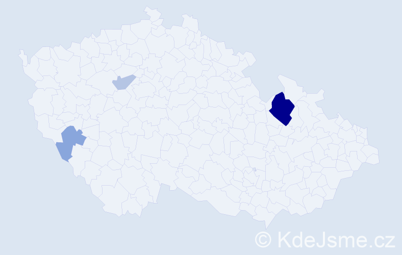 Příjmení: 'Šillar', počet výskytů 8 v celé ČR