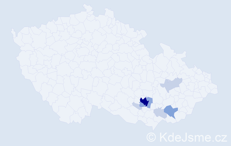 Příjmení: 'Pichal', počet výskytů 20 v celé ČR
