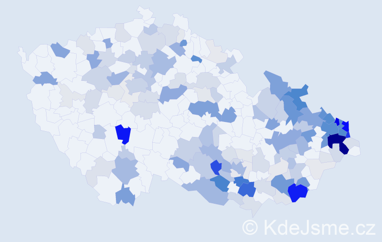 Příjmení: 'Kolek', počet výskytů 726 v celé ČR