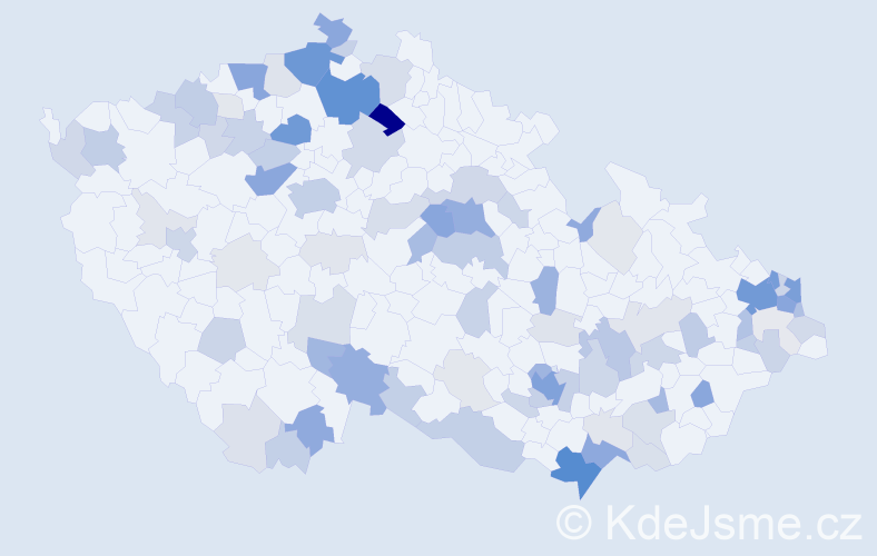Příjmení: 'Polláková', počet výskytů 355 v celé ČR