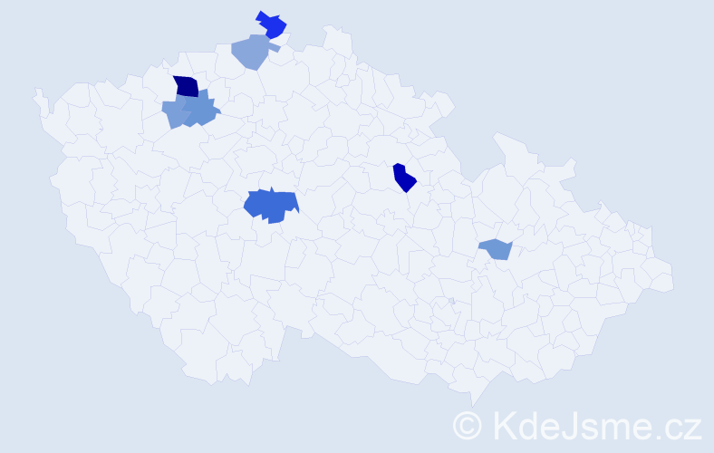 Příjmení: 'Ranušová', počet výskytů 24 v celé ČR