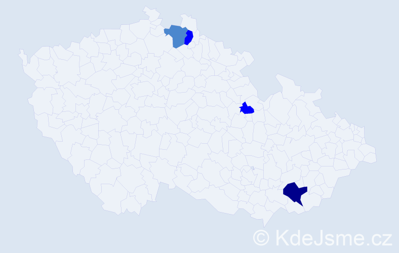 Příjmení: 'Kauc', počet výskytů 8 v celé ČR