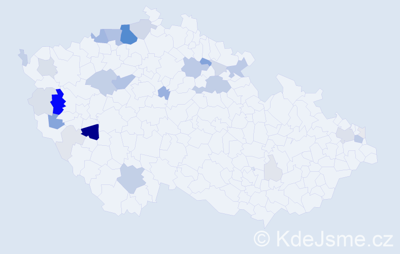Příjmení: 'Nanárová', počet výskytů 108 v celé ČR
