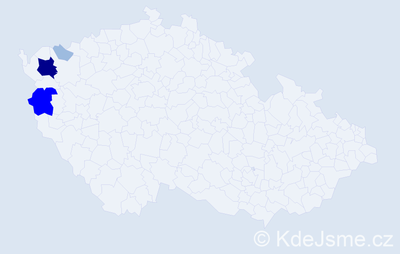 Příjmení: 'Kardiánová', počet výskytů 8 v celé ČR