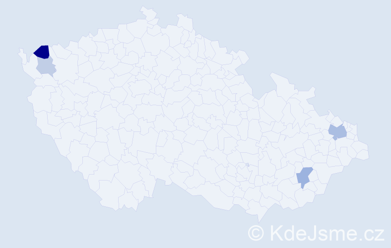 Příjmení: 'Mertos', počet výskytů 9 v celé ČR