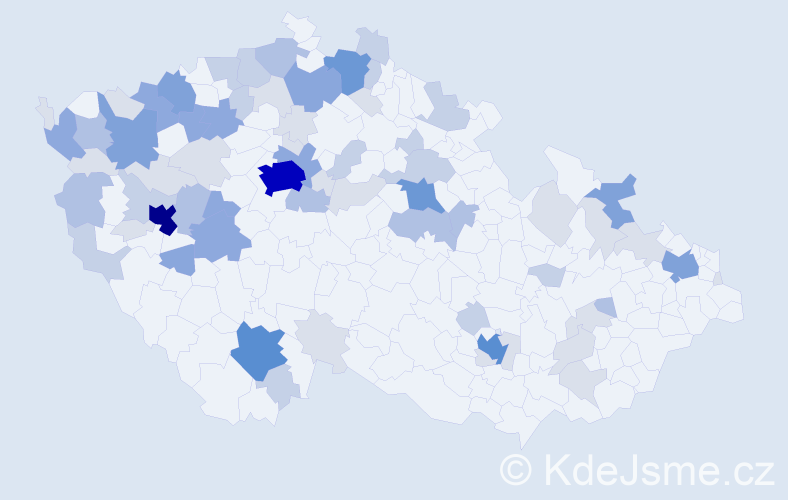 Příjmení: 'Anton', počet výskytů 215 v celé ČR