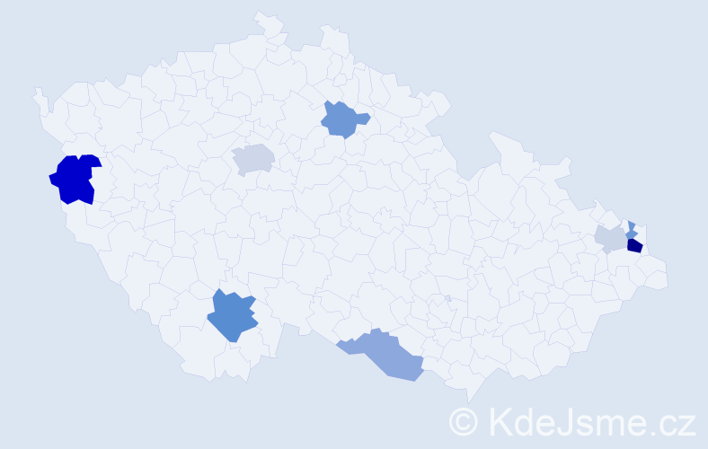 Příjmení: 'Drbúlová', počet výskytů 17 v celé ČR